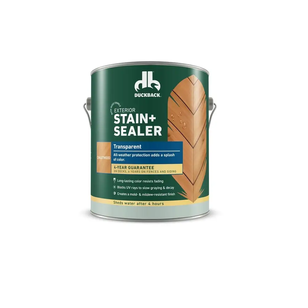 Duckback DBWB81010-16 Transparent Stain and Sealer 1 Gallon Outdoor Wood
