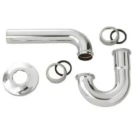 Kitchen Wall Drain P Trap Chrome-Plated Brass 1-1/2-Inch O.D. Sink Plumbing Master Plumber