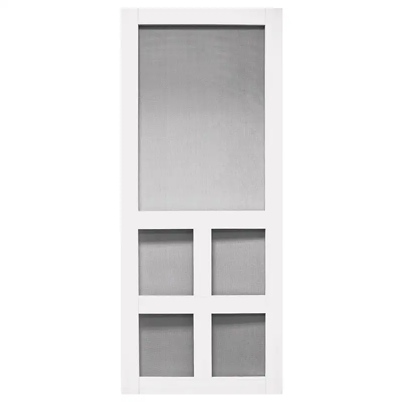 Precision 80 . H X 36 . W Vermont White Vinyl/Wood Screen Door Front and Back Entryways
