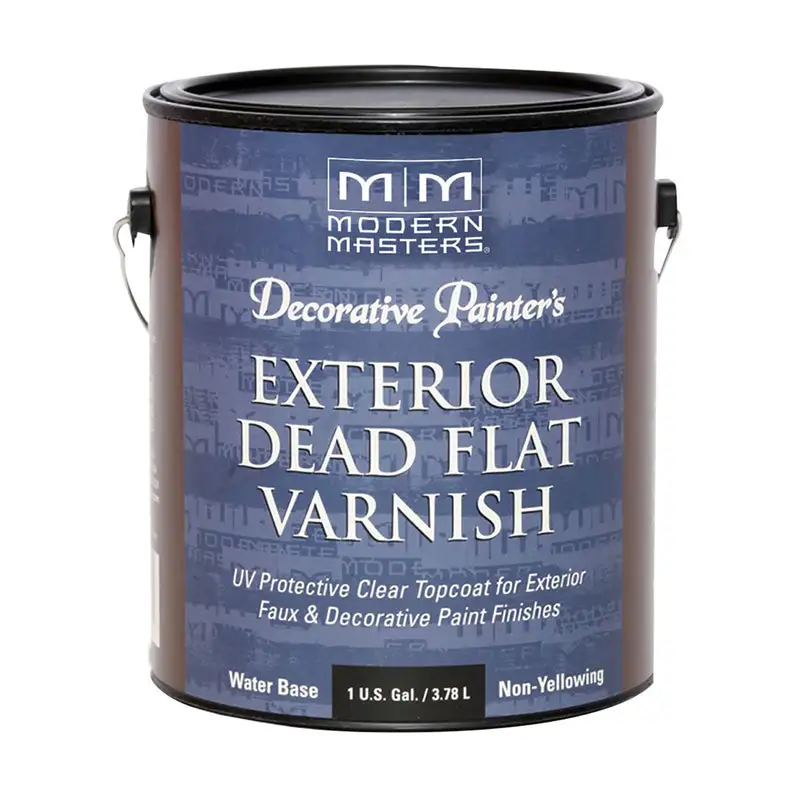 Modern Masters Semi-Gloss Clear Water-Based Dead Flat Varnish 1 Gallon Wood Protection