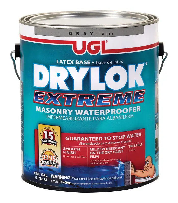 Drylok Matte Gray Tintable Latex Waterproof Sealer 1 Gallon Pack 2