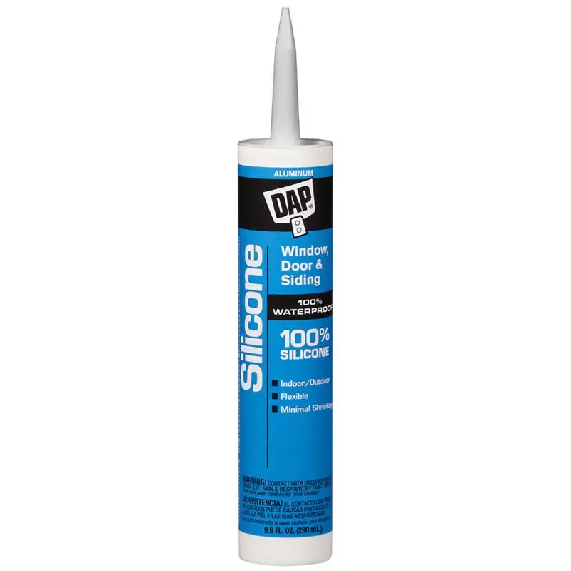 DAP Aluminum Silicone Rubber Door/Siding/Window Sealant 10.1 oz Pack 12