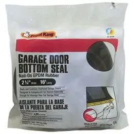 Black Garage Door Bottom Weatherseal Wooden Doors 16-Ft. Frost King