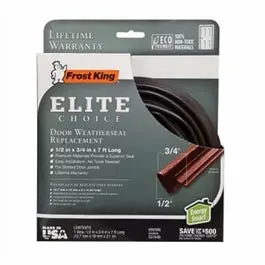 Elite Choice Brown Door Weatherseal 1/2 x 3/4 x 7-Foot Threshold Seal Frost King