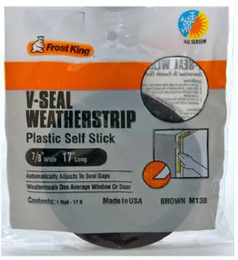 7/8 Inch 17 Feet White Weatherstrip Tape Doors and Windows Thermwell