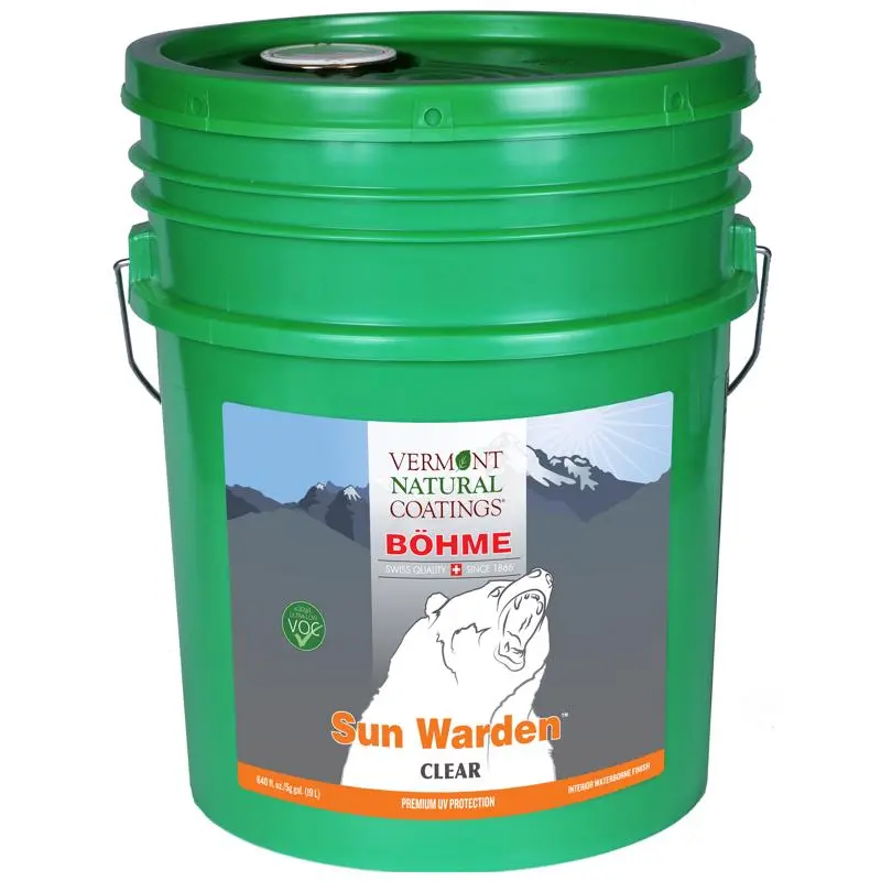 Vermont Natural Coatings Sun Warden Flat Clear Water-Based Wood Finish 5 Gallon