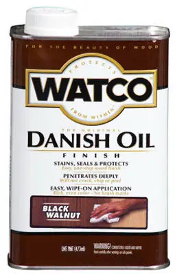 Watco Transparent Black Walnut Oil-Based Danish Oil 1 Pint Pack 6 Wood Finishing