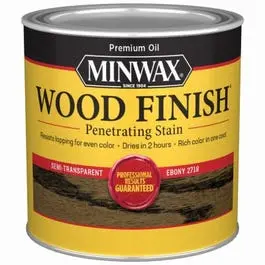 1/2-Pint Ebony Wood Finish Stain Furniture and DIY Projects Minwax