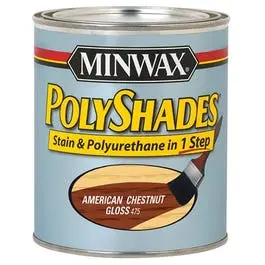 1/2-Pt. American Chestnut Gloss Polyshades Wood Stain Furniture and Cabinets Minwax