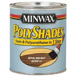 1/2-Pt Gloss Royal Walnut Polyshades Wood Stain Interior and Exterior Use Minwax