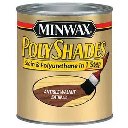 1/2-Pt. Satin Antique Walnut Polyshades Wood Stain Furniture and Cabinets Minwax