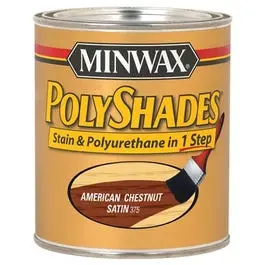 1-Qt. American Chestnut Satin Polyshades Wood Stain DIY Woodworking Minwax