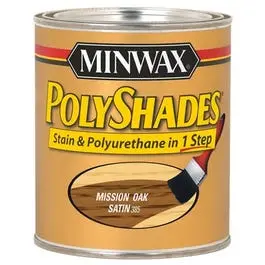 1-Qt. Mission Oak Satin Polyshades Wood Stain Decorative Wood Finishes Minwax