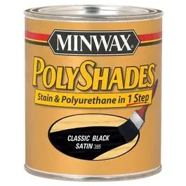 1-Quart Classic Black Satin Polyshades Wood Stain Indoor Furniture and Cabinets Minwax