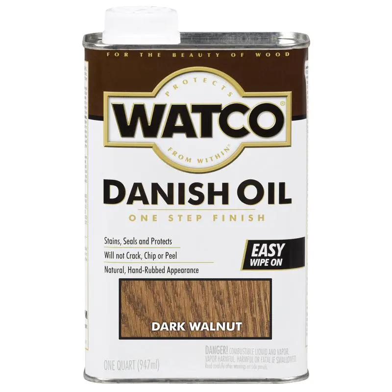 Watco 242220 1 Quart Dark Walnut Danish Oil Finish Pack 6 Wood Stain & Finish