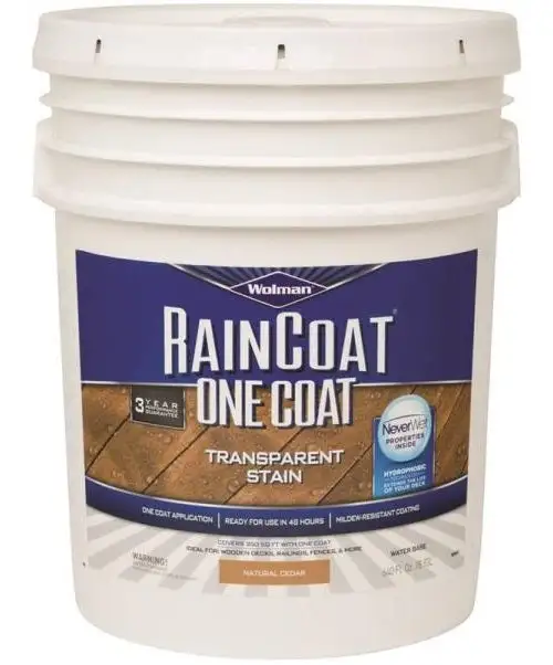 Wolman RainCoat One Coat Transparent Wood Stain 5 Gallon Protector