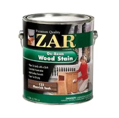 Zar 12313 Interior Oil Based Wood Stain 123 Moorish Teak 1 Gallon
