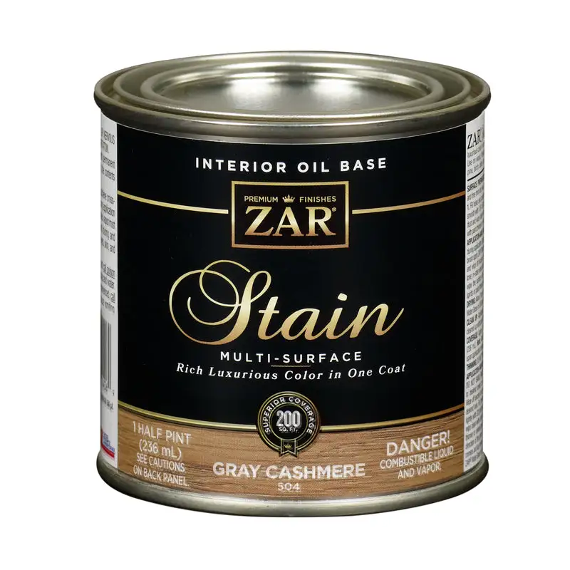 ZAR Semi-Transparent Gray Cashmere Oil-Based Wood Stain 8 oz Pack 6