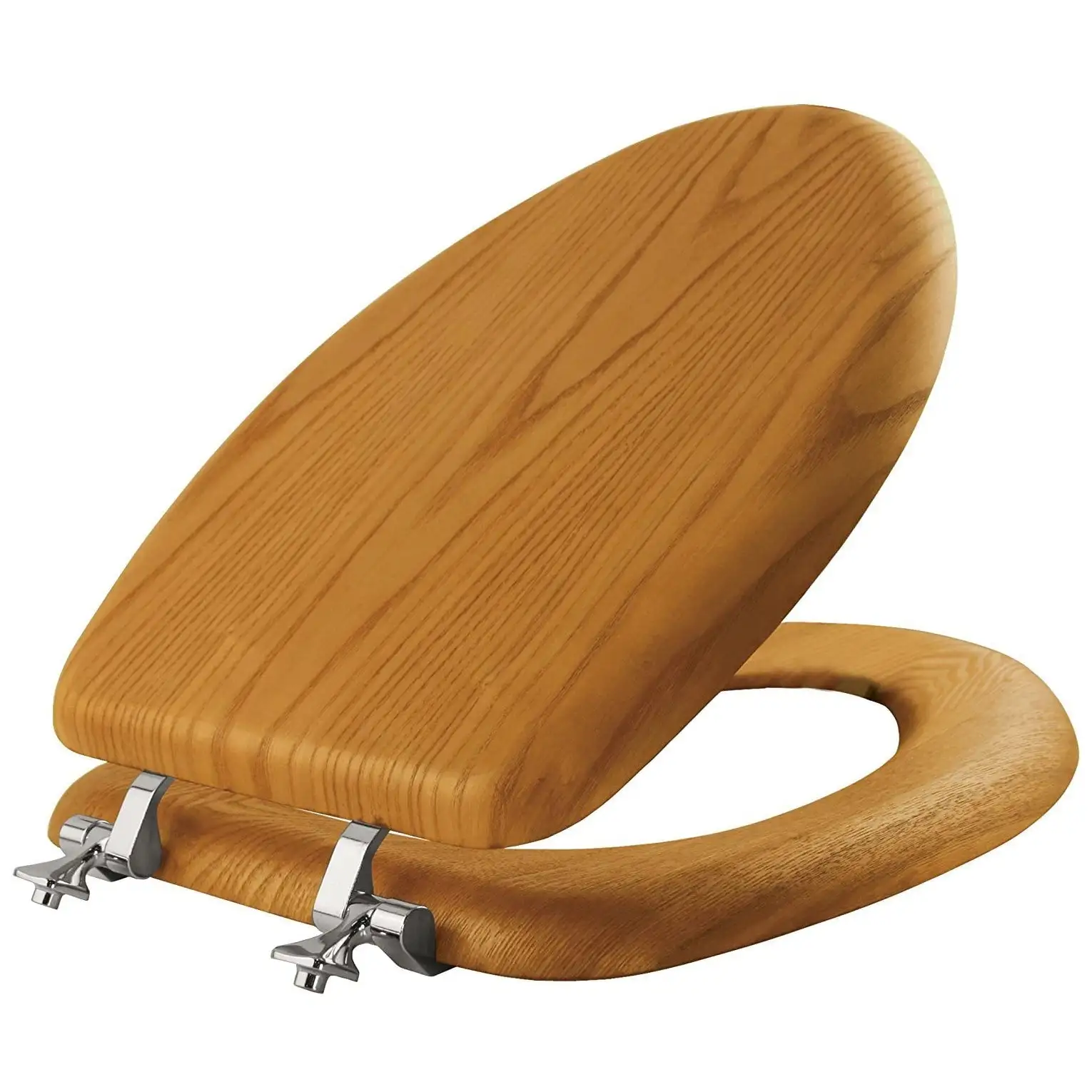 Bemis 19601CP378 Natural Reflections Elongated Wood Finish Toilet Seat Natural Oak