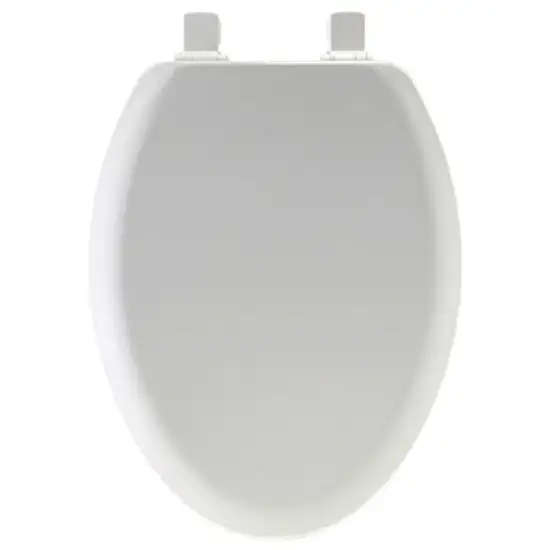 Mayfair 141EC-000 Elongated Molded Wood Toilet Seat Easy-Clean Hinge White